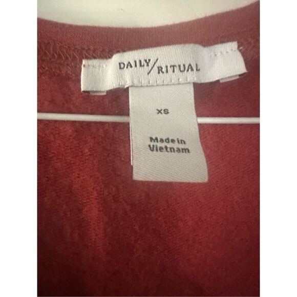 DAILY RITUAL rust orange size XS Terry Sleeveless Scoopneck Jumpsuit - Picture 5 of 6